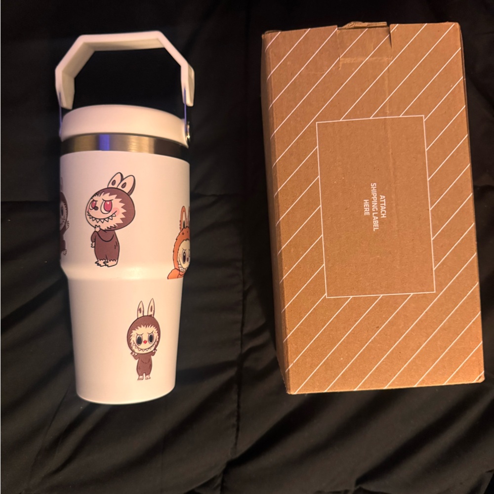 Stanley White Travel Tumbler with Graphic Accent